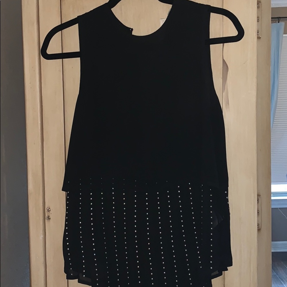 New Michael Kors black top blouse size small